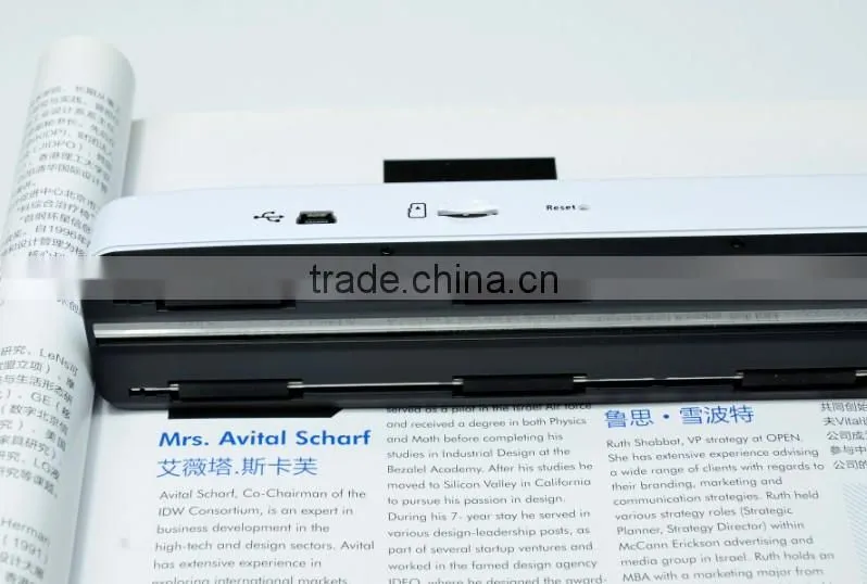 New coming dual roller rechargable handy scanner with HD preview screen