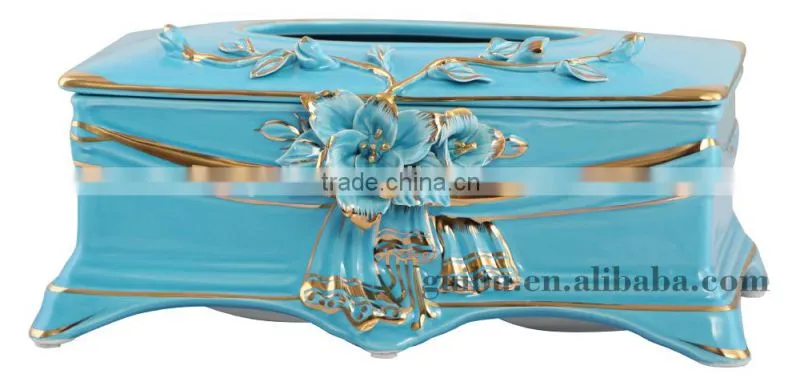 2014 white NEW Design acrylic Resin tissue box for home office decor