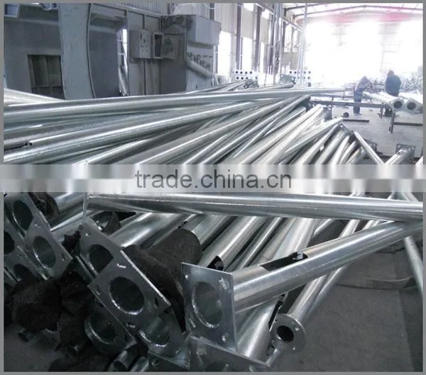 dual arm solar street lamp poles