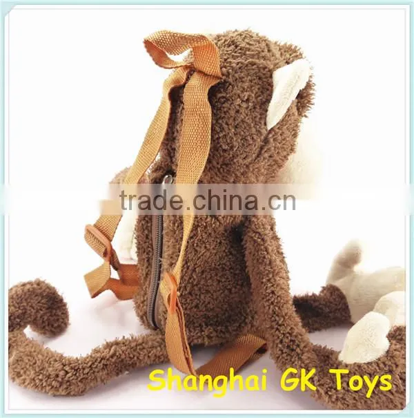 High Quality Cute Plush Monkey Backpack