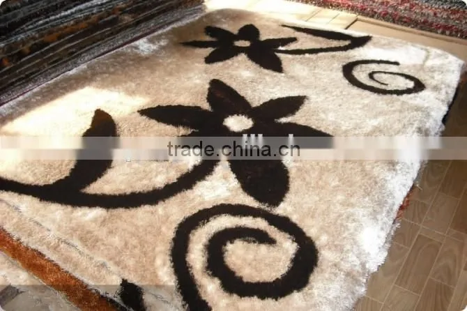 polyester shaggy carpets tile , flooring mat /rug