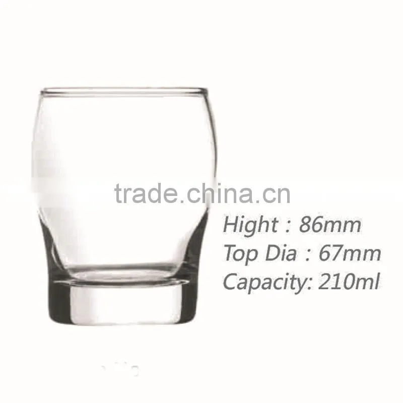 Impressions drinking water beverage shot glass set clear handblown manufacturing