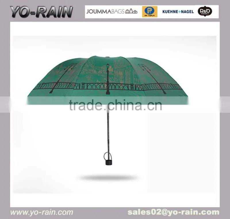 Customized Fashion Couple Umbrella Compact Quality windproof Foldable Umbrella