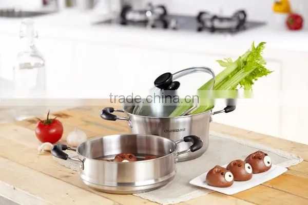 2016 New arrival japanese steamer pot&800W stainless steel food steamer& pure colour food cookware