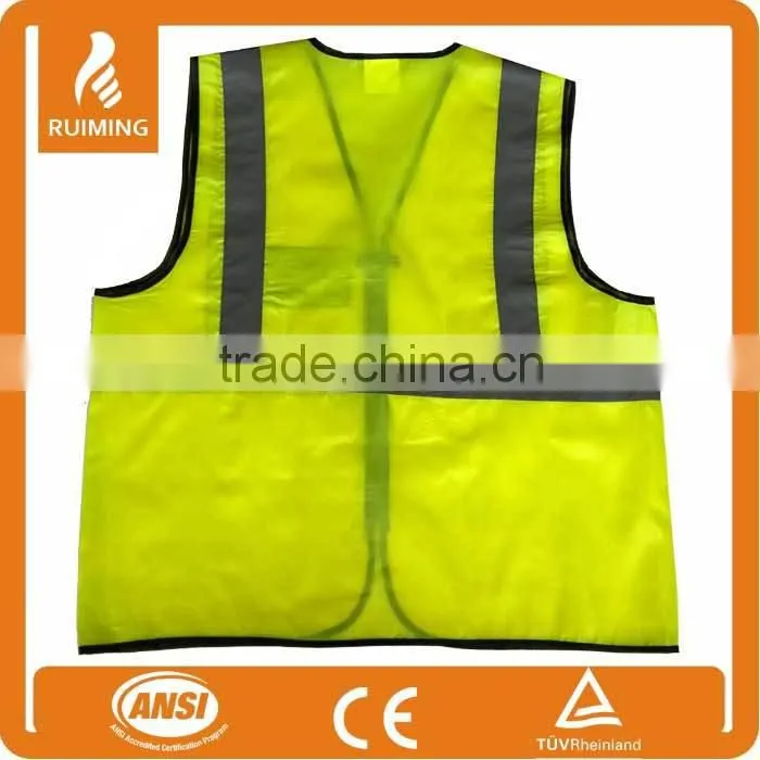 mesh vest with id card pocket and zipper