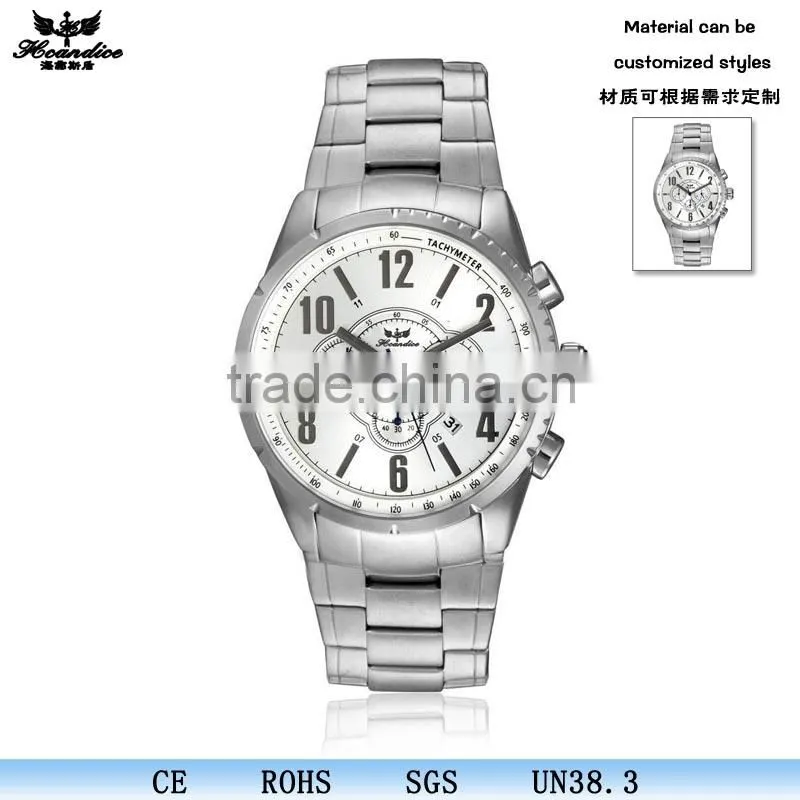 wholesale all type of stainless steel 6 hand wrist watch
