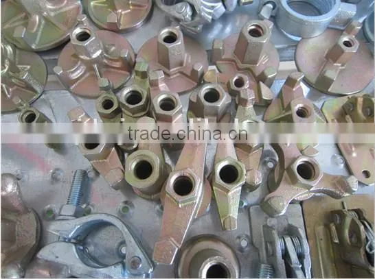 Formwork Galvanized Tie Rod Casting iron wing Nut 15 / 17mm