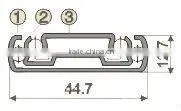 45MM Single Extension Furniture Hardware Ball Bearing Drawer Slide