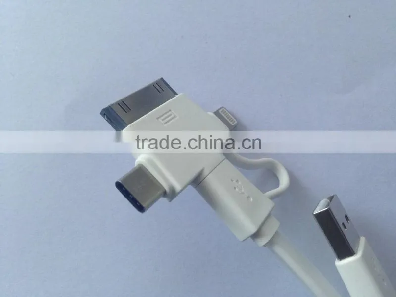 4-IN-1 CABLE WITH MICRO, 8PIN, 30PIN AND TYPE C ADAPTOR