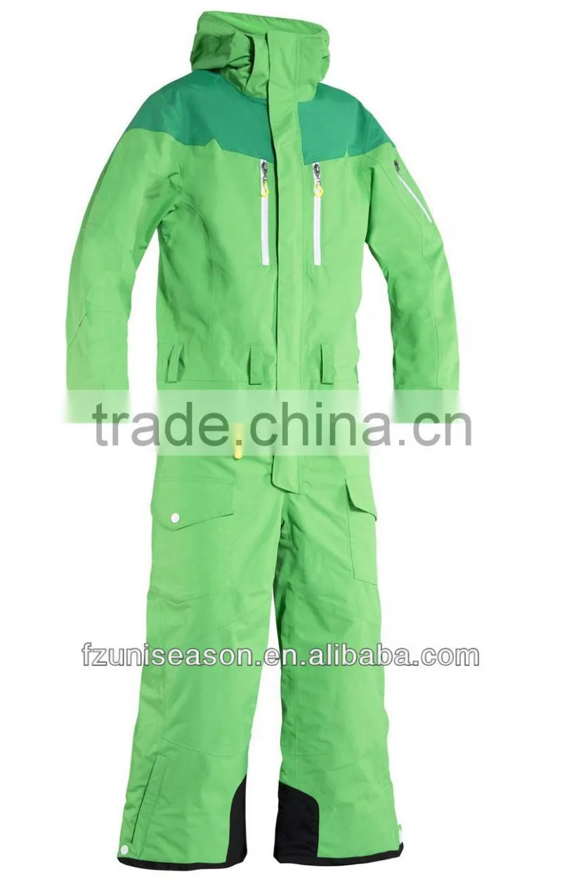 One piece women snow suits pink