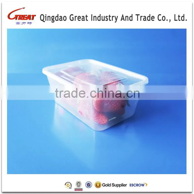 PP Microwave Reusable Takeaway Plastic Lunch Box with Lid