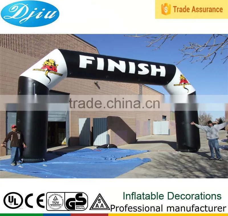 Black & White Inflatable Arch Archway Hexagon & Fan for Advertising Event Promotion