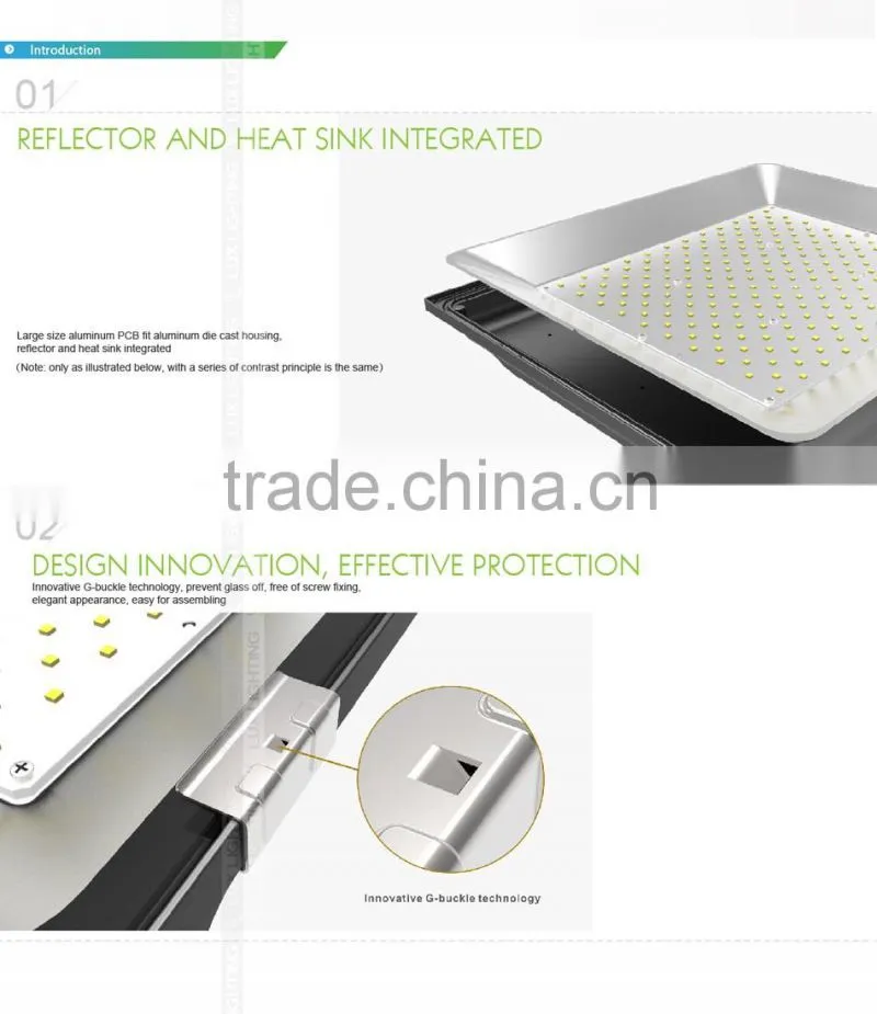Meanwell Driver, Promotional Price, CE ROHS Approved, Free Lighting Design, 5 Years Warranty 200W LED Flood Lights