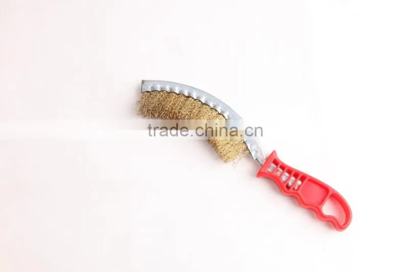 plastic crimped wire hand scratch brushes, length 265 mm 10 1/2"