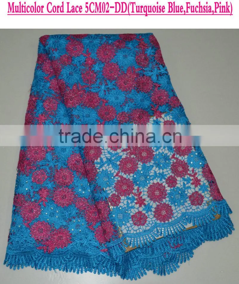2015 top quality lace fabrics latest design african cord lace fabric white bridal lace fabric with breads