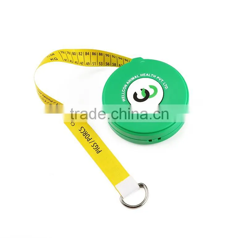 Professional Measuring Tool Green Color Customized Farm Cow Measuring Tape for Animal by OEM Service