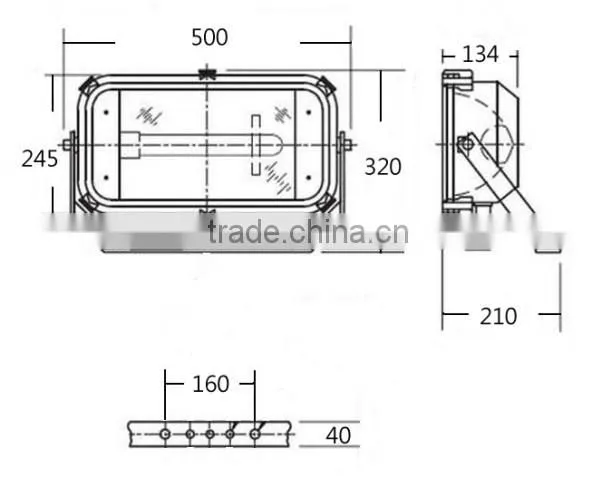 Fishing marine E39 400w 1000w metal halide glass flood marine light