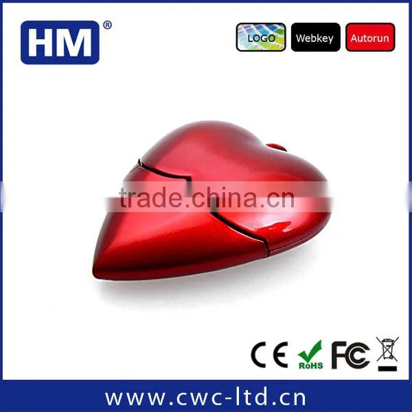 wholesale promotion gift heart shape usb pen drive
