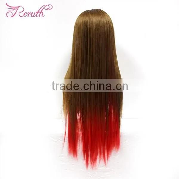 new arrival straight fashion colorful long density full lace wig