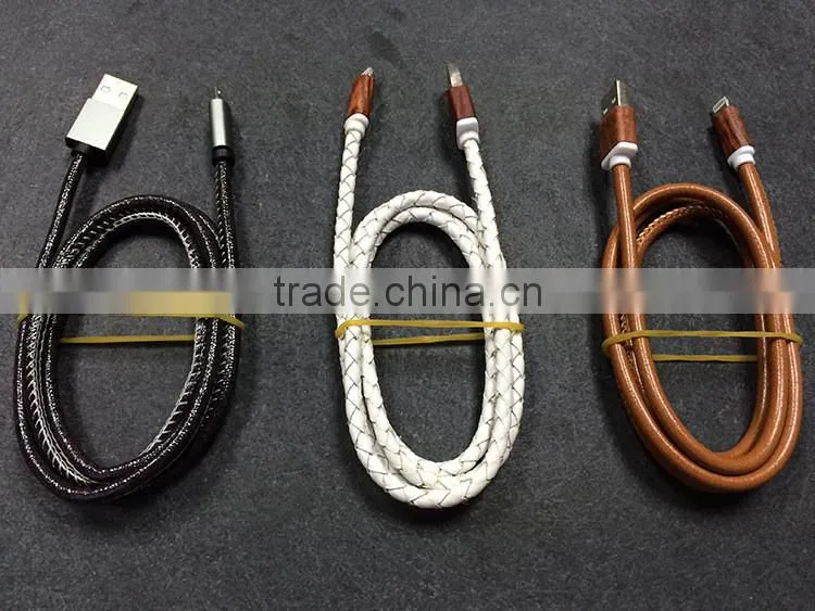 8 pin leather usb cable for IPhone