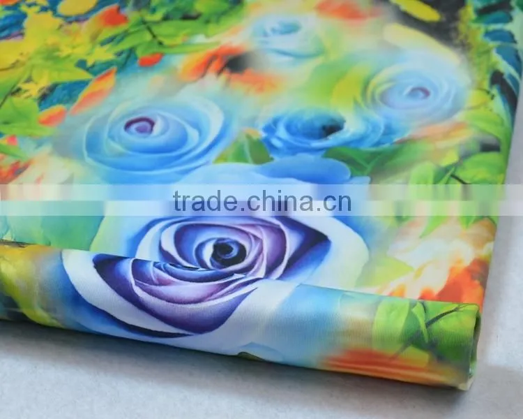 Jiufan Textile 2015 Hot Sale Imitation Digital Printed Thick Scuba Polyester Fabric
