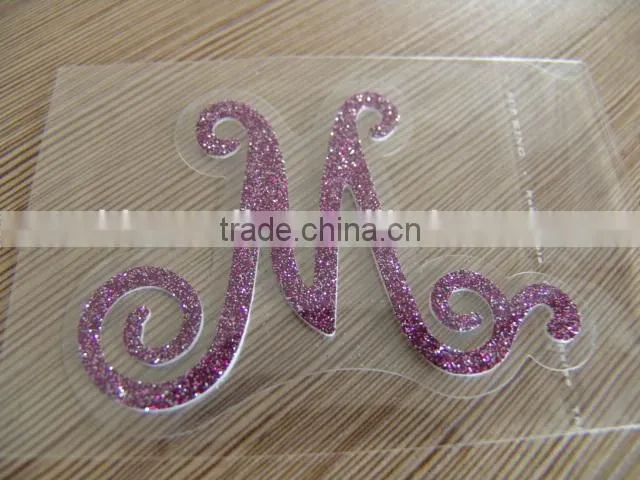 Custom design pvc glitter sticker,room decor promotion gift glitter sticker sheet
