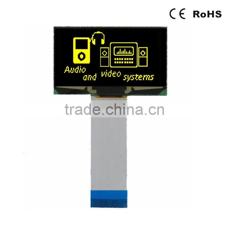 2.42 oled display oled lighting china yellow color with rs 128*64