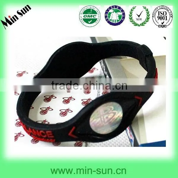 Factory price ,Fast shipping custom Logo silcone negative ion bracelet
