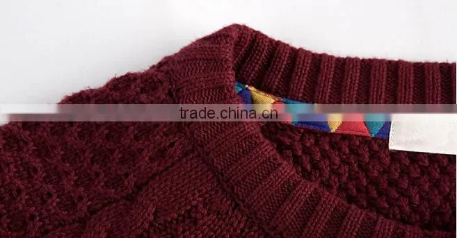2015 mens winter warm keeping colorful pullover thick sweater