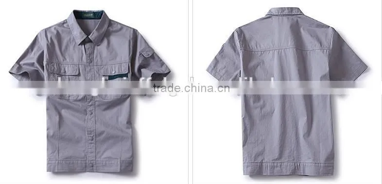 2015 Summer breathable short sleeve motor repair clothing Workshop mechanic suit factory clothing