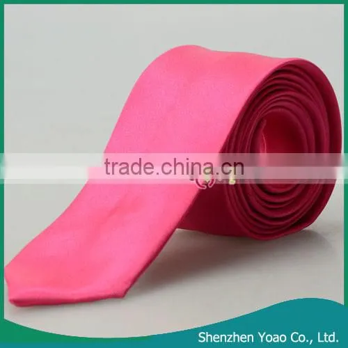 100% Silk Men's Ties Rose Red