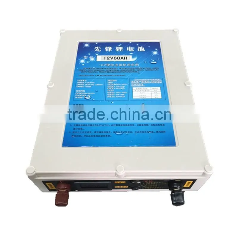Waterproof Lithium 12V 40AH 60ah Li-ion Battery Recharge Storage Lipo Li ion Battery Pack for Auto Car E-bike DeepCycle