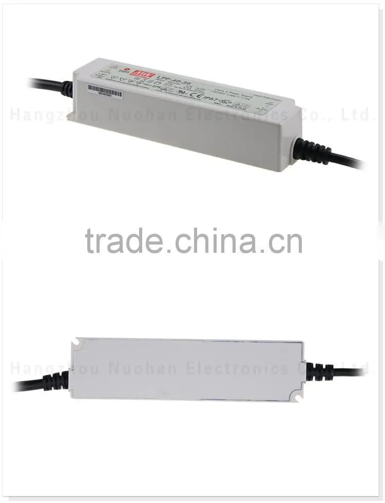 Mean Well 40w 24V waterproof led driver/40W 24V Single Output Switching Power Supply/24V led driver with pfc function