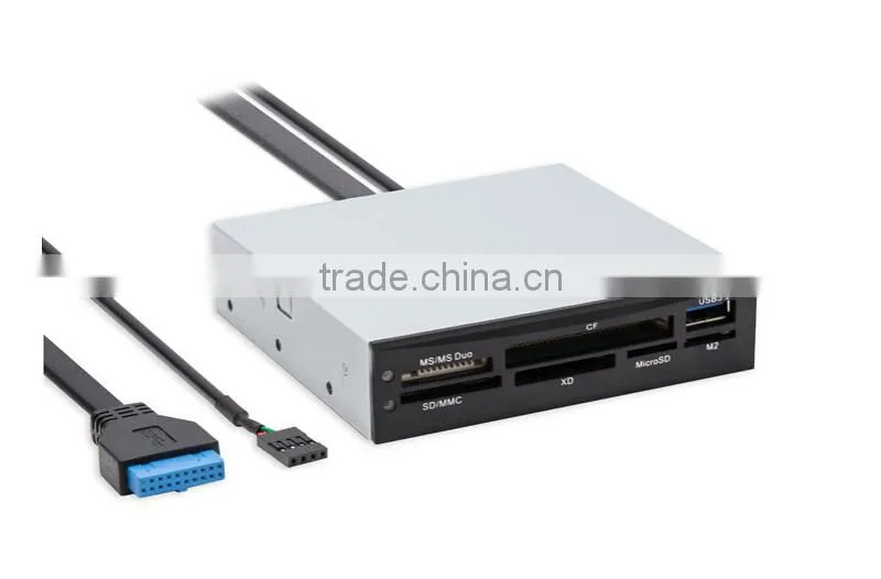 Aluminus 3.5" Internal Card Reader with USB 3.0 Port 6 Slot Card Reader