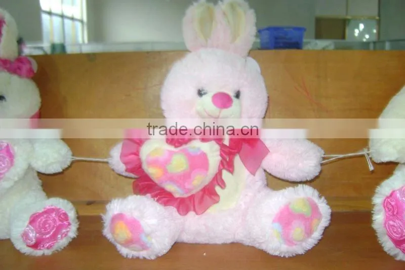 plush rabbit with heart