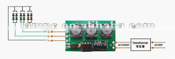 3W RGB led driver 220V input directly