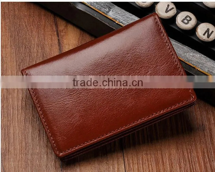 2015 Cheap promotional card holder soft leather business card holder