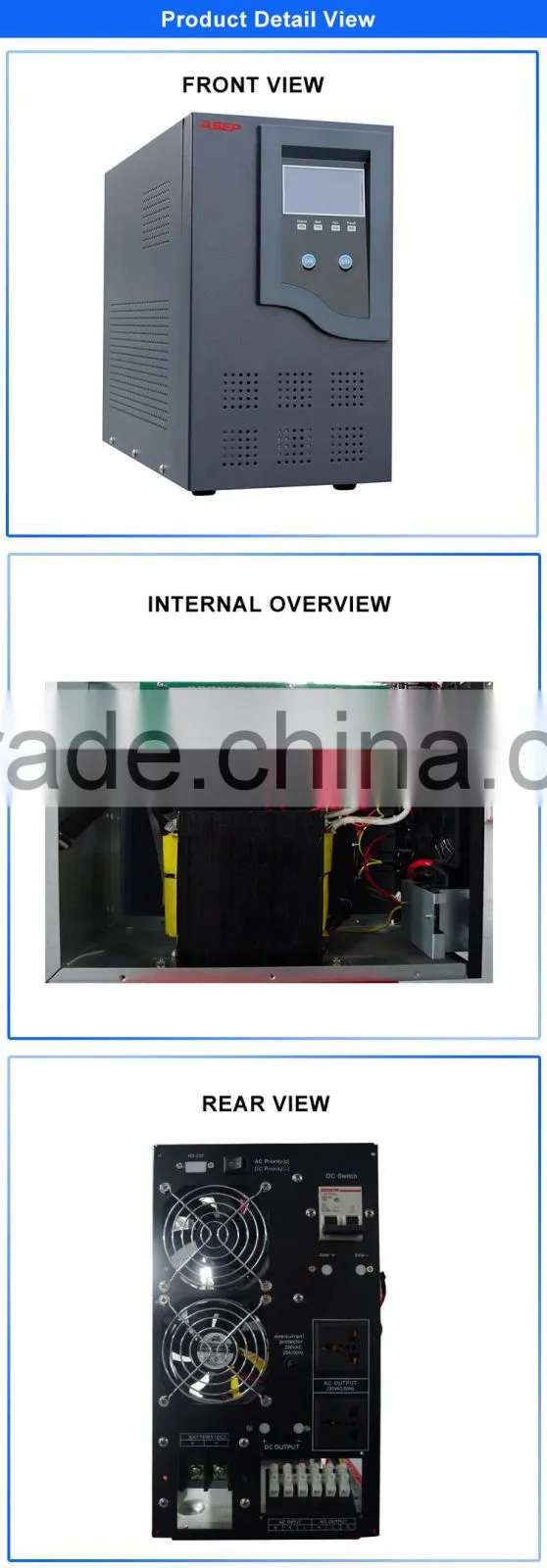 2016 CE 2000w dc to ac pure sine wave solar power inverter