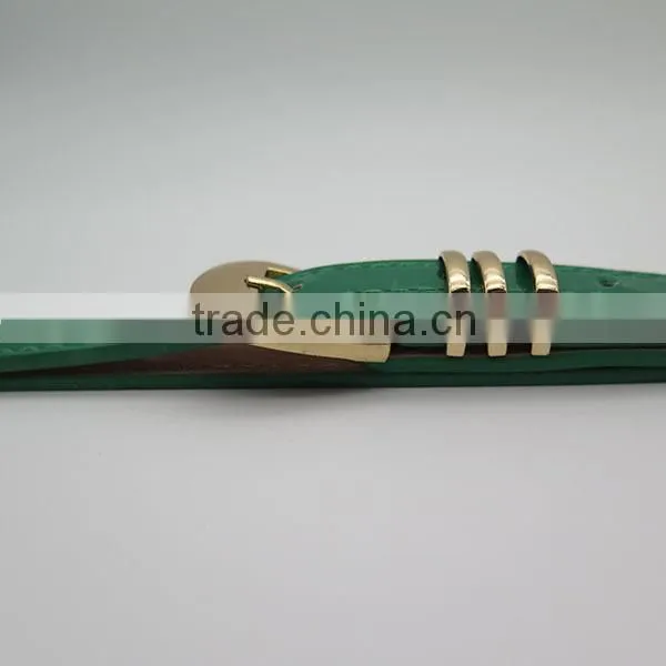 Fashion style thin green skinny belt for women