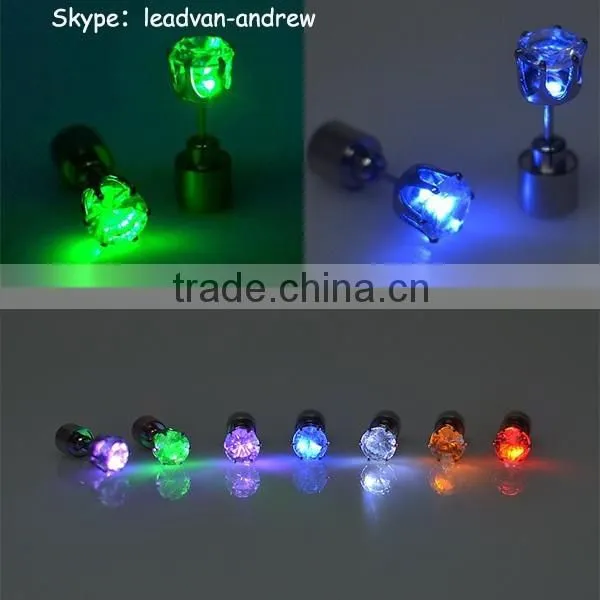 2016 Party Events Supply Novelty Light Up Earrings Colorful LED Earrings