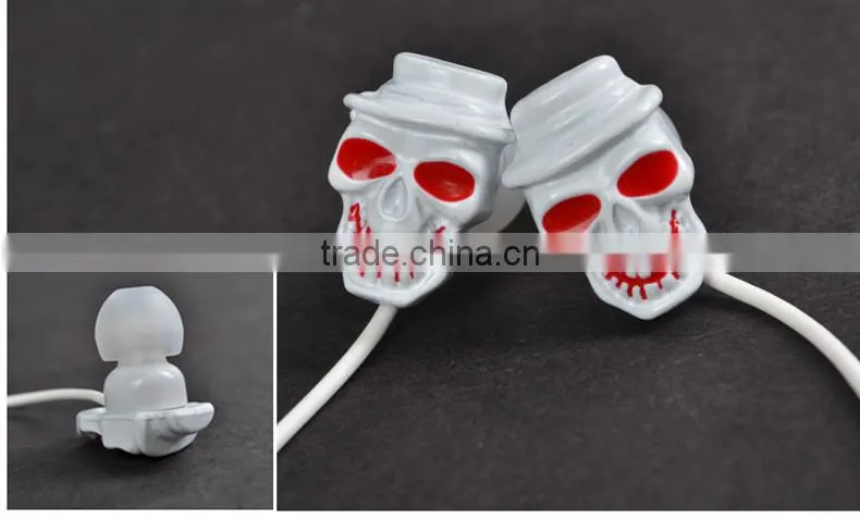 ULDUM Brand high quality hot sell metal music player mp3 mp4 skull earphones headphones