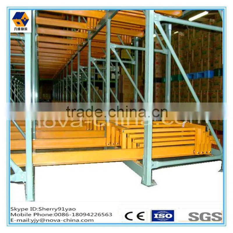 Warehouse Heavy Duty Steel Pallet Push Back Racking