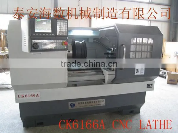 car alloy wheel surface diamond cutting cnc lathe with digitizer probe controller CK6166A