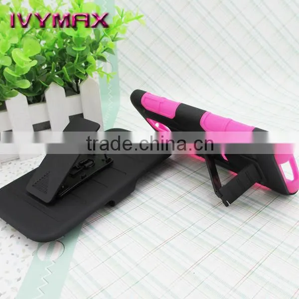 the latest rubber coated holster combo case for samsung galaxy S5 swivel belt clip