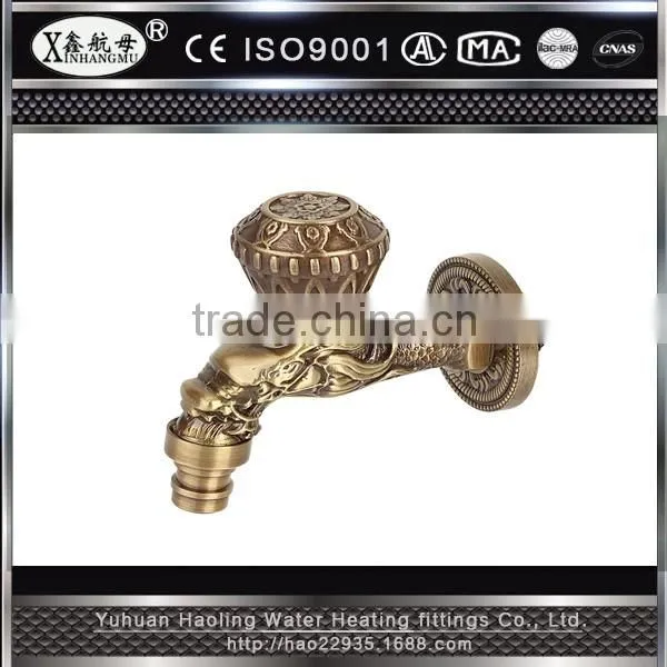 Antique Brass Widespread Two Handles Bathroom Sink Faucet vessel faucet