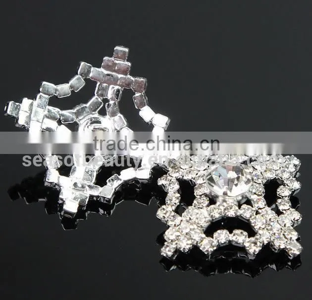 Fashional Shank Silver Diamonte Rhinestone Buttons for apparel RNK194Y