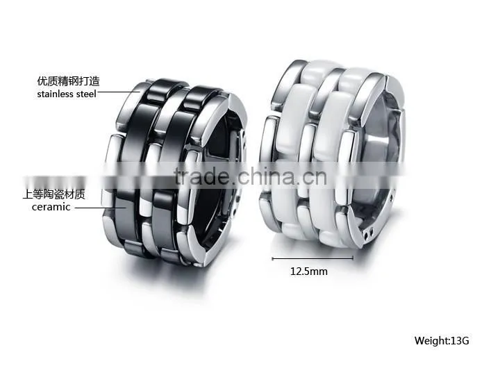 Brand Men Ring Ceramic Ring Made With Ceramic & Stainless Steel
