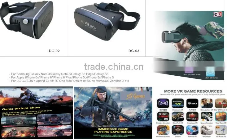 2016 New VR BOX MAX 2.0 Version Virtual Reality 3D Glasses For 3.5- 6.0 inch Smartphone For iPhone Samsung etc.Adjustable lens