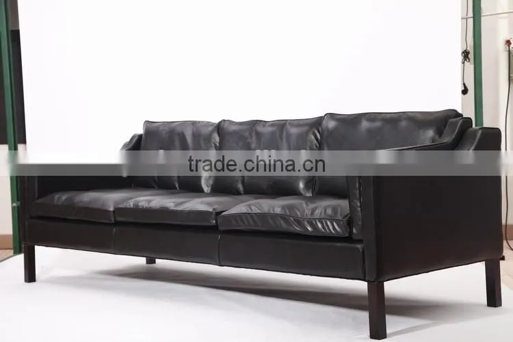 Modern luxury leather sofa black italy sofa borge mogensen sofa replica