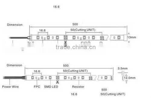 CE RoHS Approval 3528 warm white flexible smd led strip